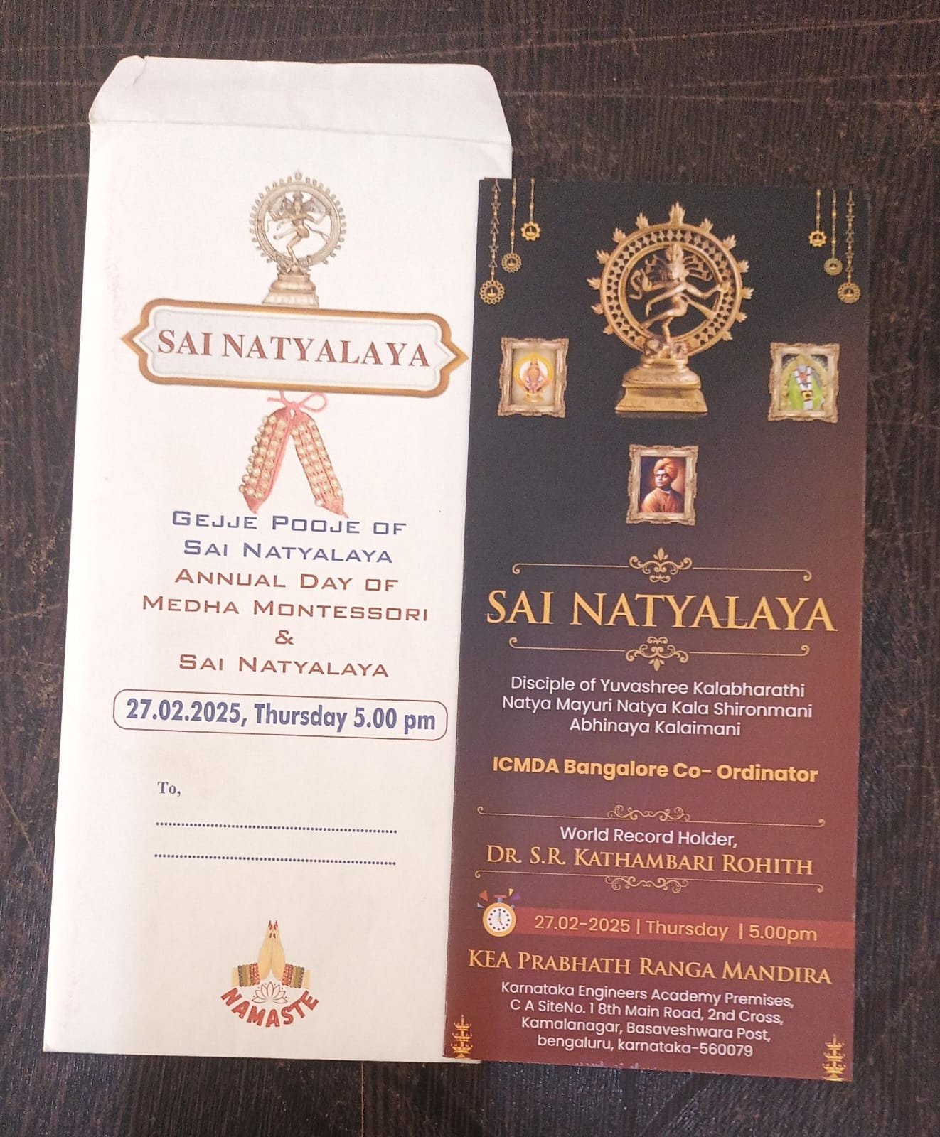 Custom invitation cards for an event
